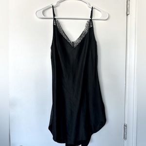 Victoria’ Secret Black Silk & Lace Slip ✨